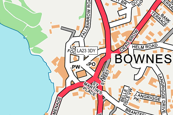 LA23 3DY map - OS OpenMap – Local (Ordnance Survey)