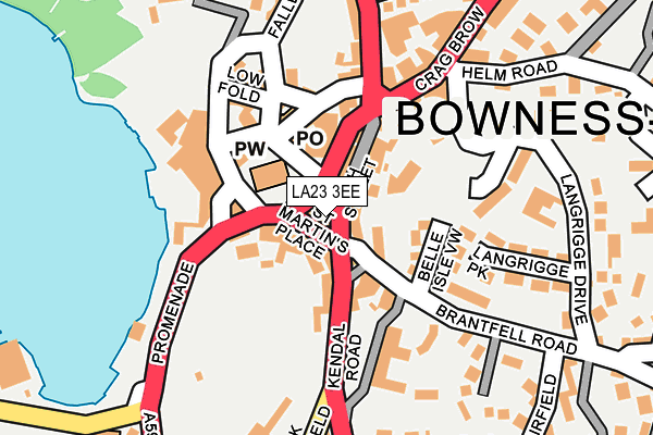 LA23 3EE map - OS OpenMap – Local (Ordnance Survey)