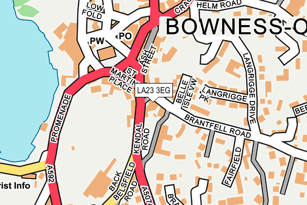 LA23 3EG map - OS OpenMap – Local (Ordnance Survey)