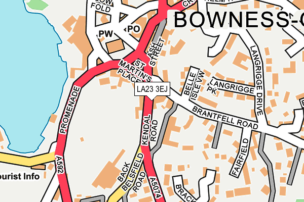 LA23 3EJ map - OS OpenMap – Local (Ordnance Survey)