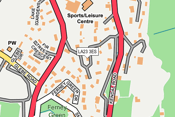 LA23 3ES map - OS OpenMap – Local (Ordnance Survey)