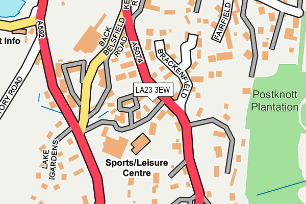 LA23 3EW map - OS OpenMap – Local (Ordnance Survey)