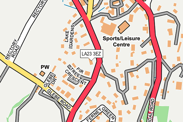LA23 3EZ map - OS OpenMap – Local (Ordnance Survey)