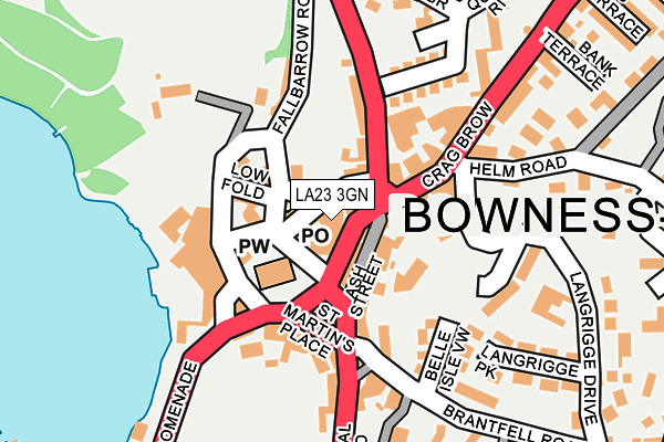 LA23 3GN map - OS OpenMap – Local (Ordnance Survey)
