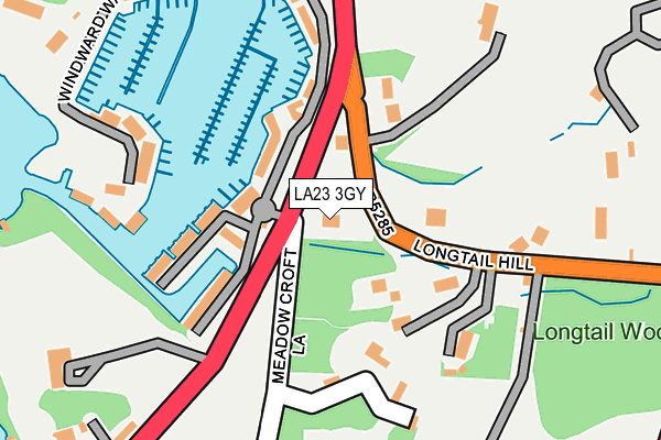 LA23 3GY map - OS OpenMap – Local (Ordnance Survey)
