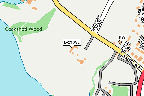 LA23 3GZ map - OS OpenMap – Local (Ordnance Survey)