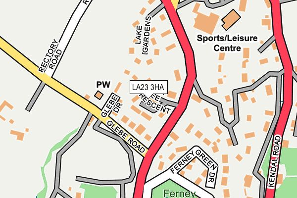LA23 3HA map - OS OpenMap – Local (Ordnance Survey)
