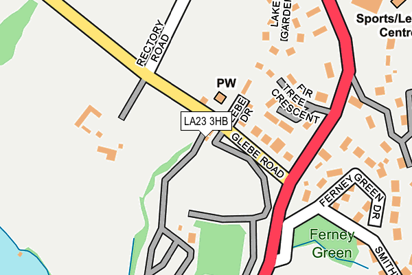 LA23 3HB map - OS OpenMap – Local (Ordnance Survey)