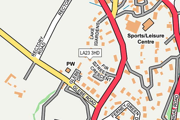 LA23 3HD map - OS OpenMap – Local (Ordnance Survey)
