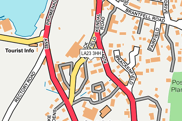 LA23 3HH map - OS OpenMap – Local (Ordnance Survey)