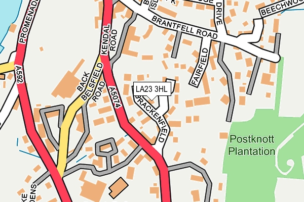 LA23 3HL map - OS OpenMap – Local (Ordnance Survey)