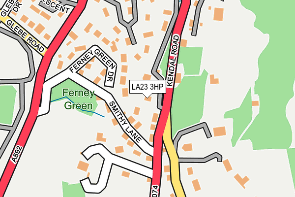 LA23 3HP map - OS OpenMap – Local (Ordnance Survey)