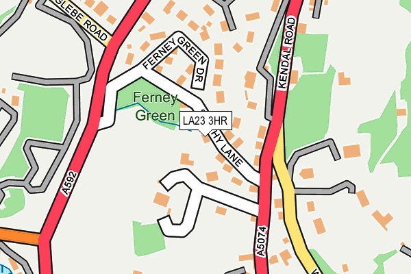 LA23 3HR map - OS OpenMap – Local (Ordnance Survey)