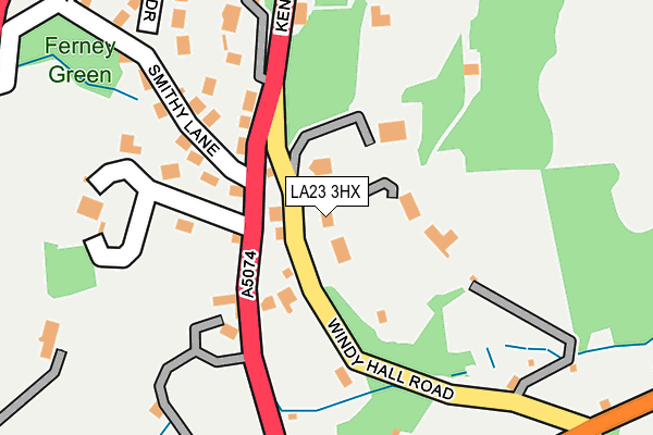 LA23 3HX map - OS OpenMap – Local (Ordnance Survey)