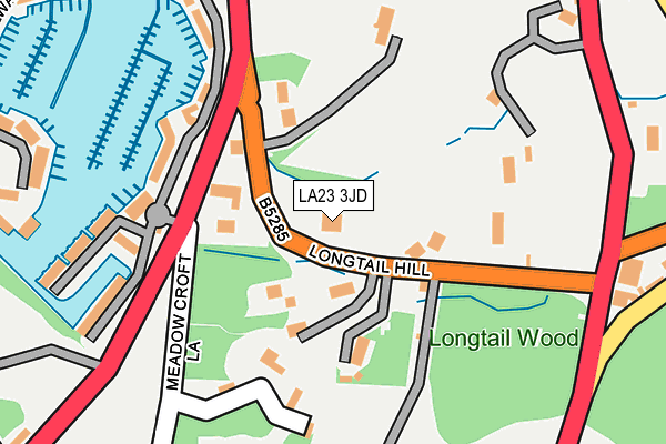 LA23 3JD map - OS OpenMap – Local (Ordnance Survey)