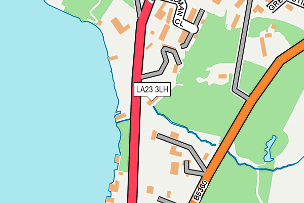 LA23 3LH map - OS OpenMap – Local (Ordnance Survey)