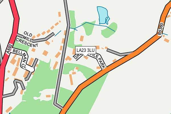 LA23 3LU map - OS OpenMap – Local (Ordnance Survey)
