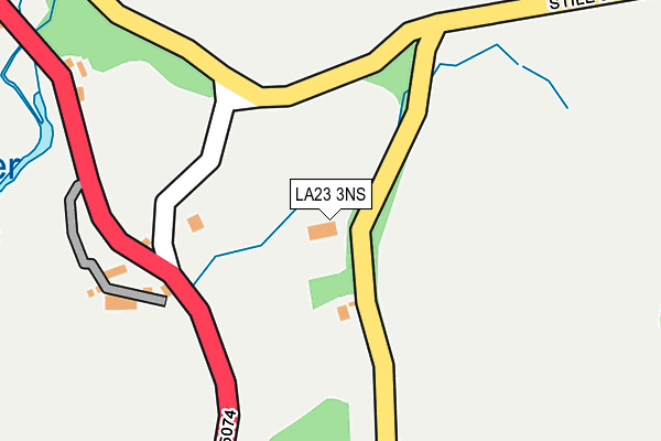 LA23 3NS map - OS OpenMap – Local (Ordnance Survey)