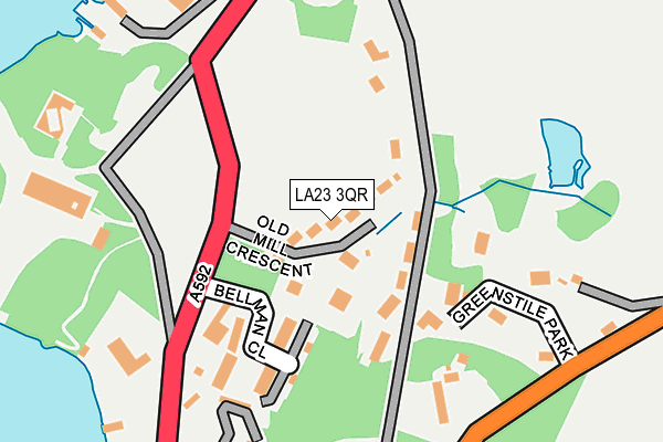 LA23 3QR map - OS OpenMap – Local (Ordnance Survey)