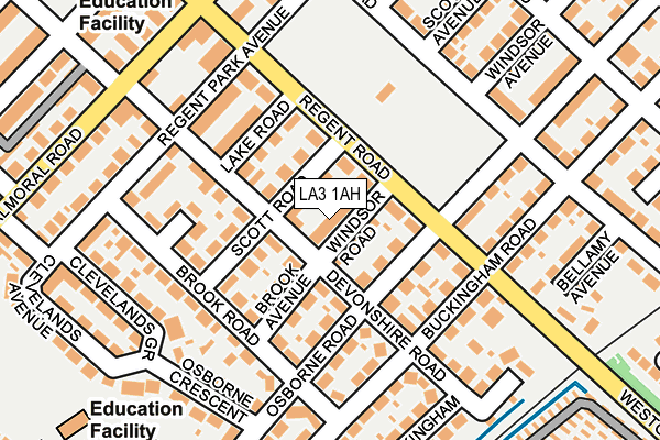 LA3 1AH map - OS OpenMap – Local (Ordnance Survey)