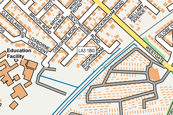 LA3 1BG map - OS OpenMap – Local (Ordnance Survey)