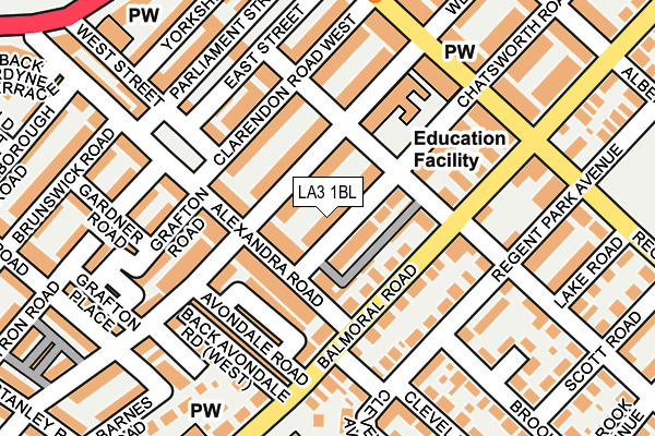 LA3 1BL map - OS OpenMap – Local (Ordnance Survey)