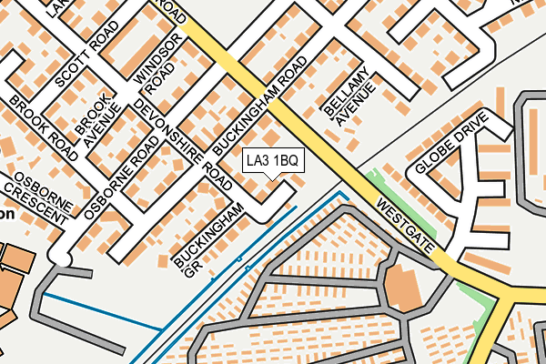LA3 1BQ map - OS OpenMap – Local (Ordnance Survey)
