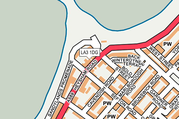LA3 1DG map - OS OpenMap – Local (Ordnance Survey)