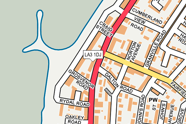LA3 1DJ map - OS OpenMap – Local (Ordnance Survey)