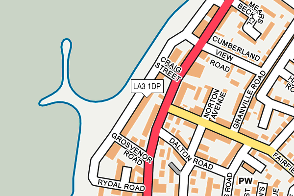 LA3 1DP map - OS OpenMap – Local (Ordnance Survey)