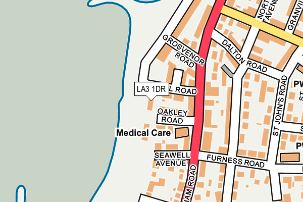 LA3 1DR map - OS OpenMap – Local (Ordnance Survey)