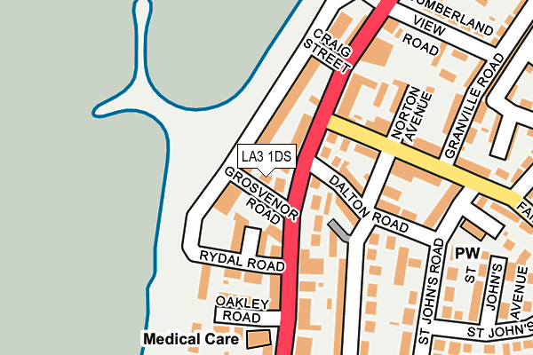 LA3 1DS map - OS OpenMap – Local (Ordnance Survey)