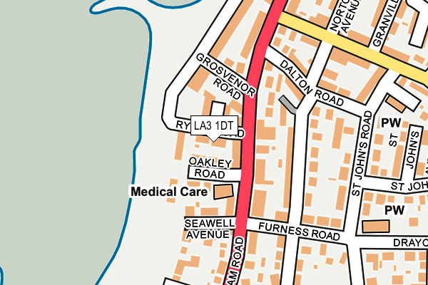 LA3 1DT map - OS OpenMap – Local (Ordnance Survey)