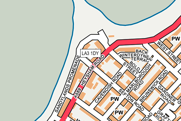 LA3 1DY map - OS OpenMap – Local (Ordnance Survey)