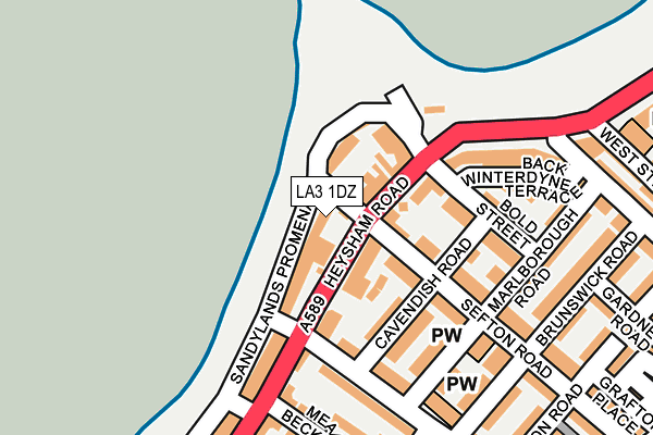 LA3 1DZ map - OS OpenMap – Local (Ordnance Survey)