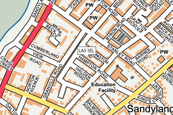 LA3 1EL map - OS OpenMap – Local (Ordnance Survey)