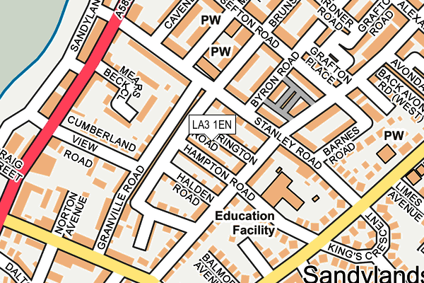 LA3 1EN map - OS OpenMap – Local (Ordnance Survey)