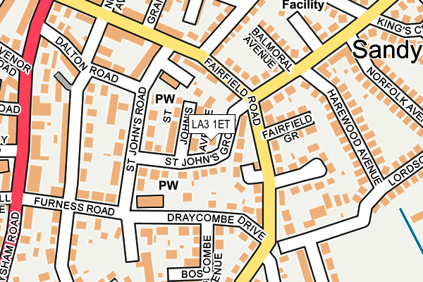 LA3 1ET map - OS OpenMap – Local (Ordnance Survey)