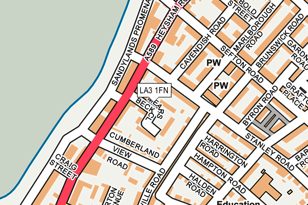 LA3 1FN map - OS OpenMap – Local (Ordnance Survey)