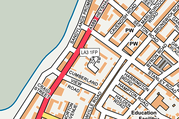 LA3 1FP map - OS OpenMap – Local (Ordnance Survey)