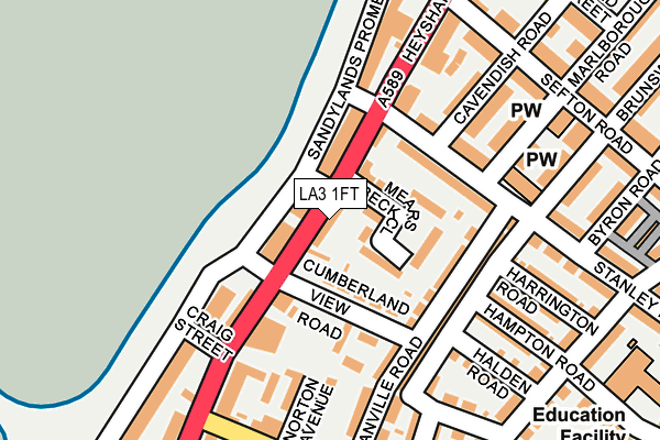 LA3 1FT map - OS OpenMap – Local (Ordnance Survey)