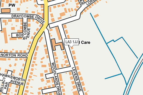 LA3 1JJ map - OS OpenMap – Local (Ordnance Survey)