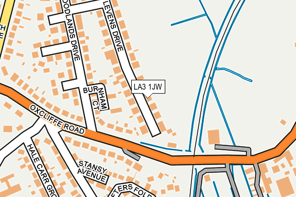 LA3 1JW map - OS OpenMap – Local (Ordnance Survey)