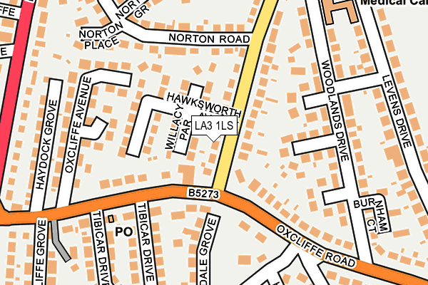 LA3 1LS map - OS OpenMap – Local (Ordnance Survey)