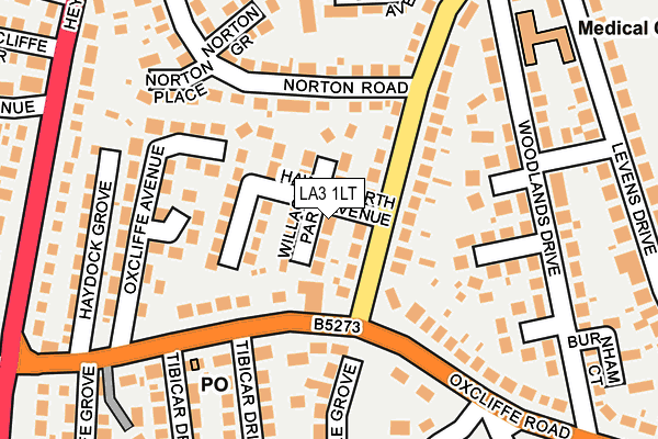 LA3 1LT map - OS OpenMap – Local (Ordnance Survey)