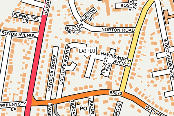 LA3 1LU map - OS OpenMap – Local (Ordnance Survey)