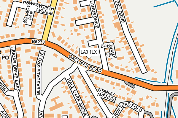 LA3 1LX map - OS OpenMap – Local (Ordnance Survey)