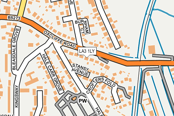 LA3 1LY map - OS OpenMap – Local (Ordnance Survey)