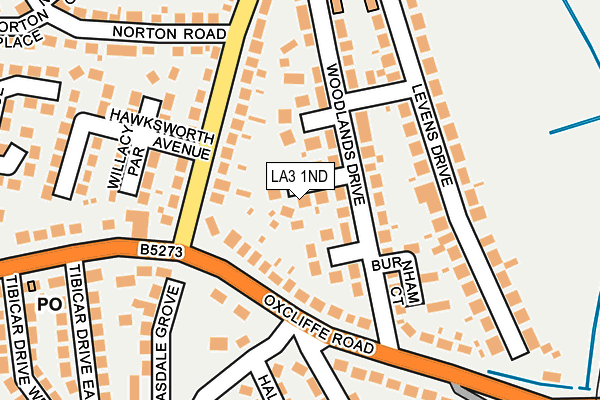 LA3 1ND map - OS OpenMap – Local (Ordnance Survey)