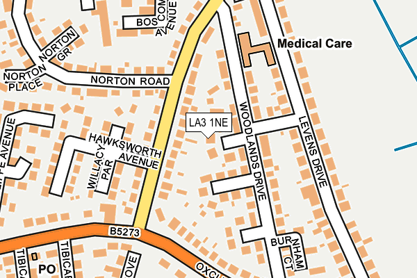 LA3 1NE map - OS OpenMap – Local (Ordnance Survey)